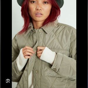 LA Hearts green oversized quilted shacket - XS/S - NWT